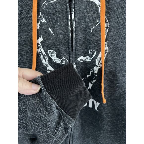 Call Of Duty Black Ops Gray Zip Up Sweat Shirt Hoodie Sweater Jacket Size Medium - Picture 4 of 8